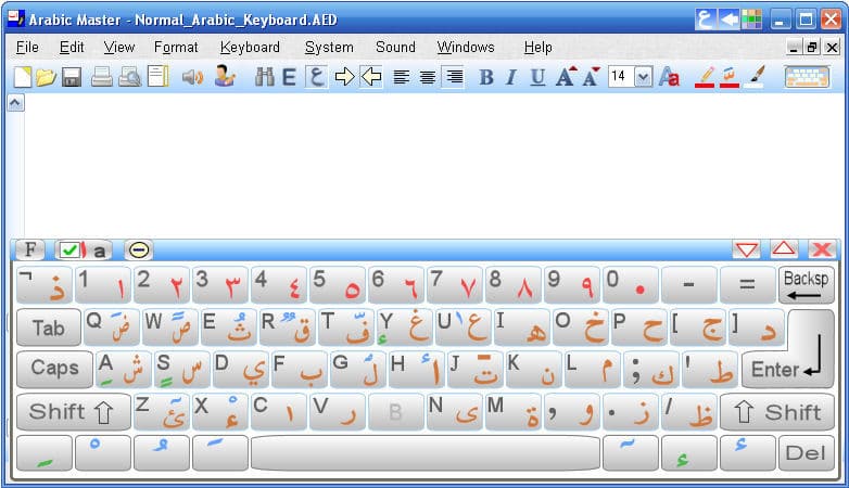 arabic keyboard printable